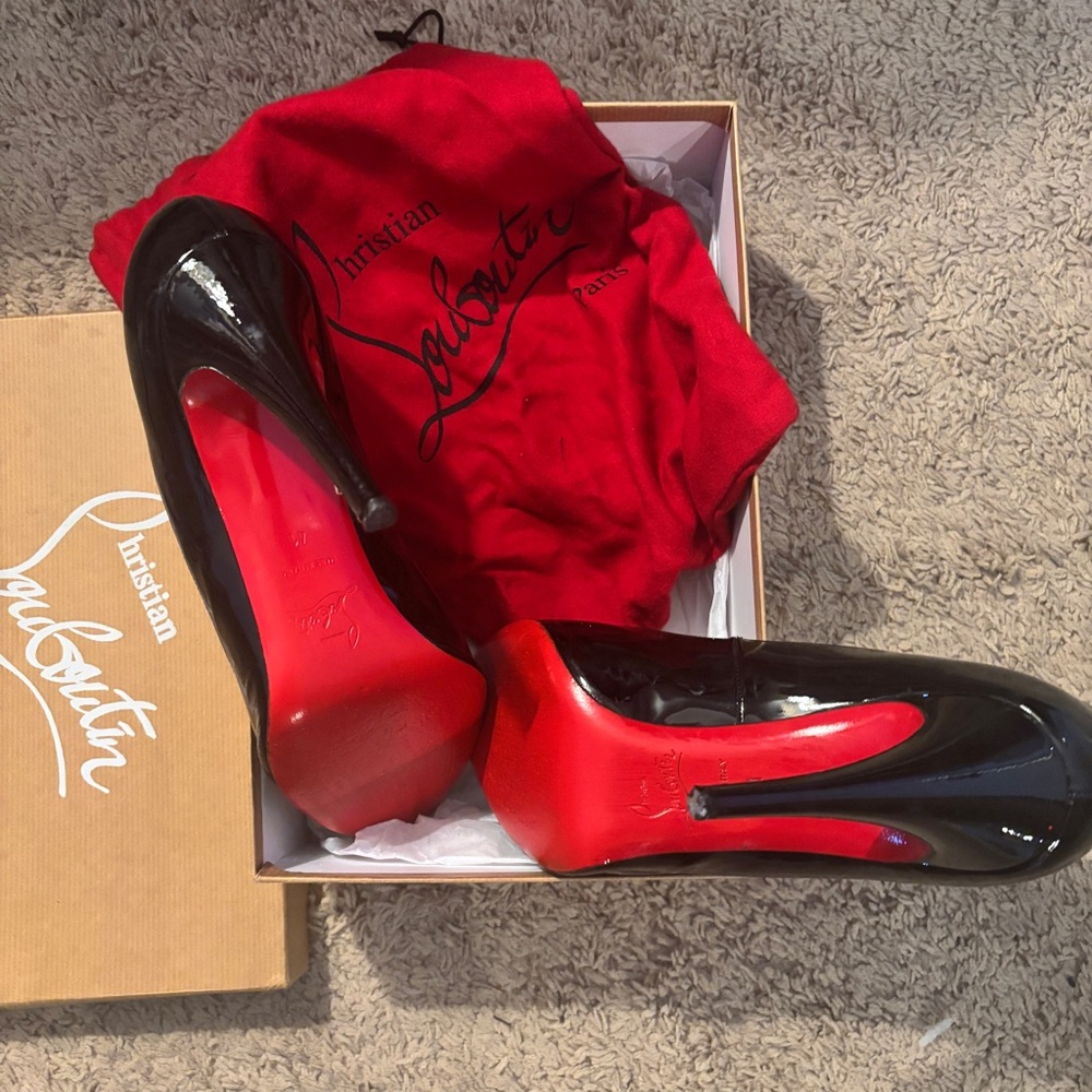 Christian Louboutin Black Patent Leather Heels